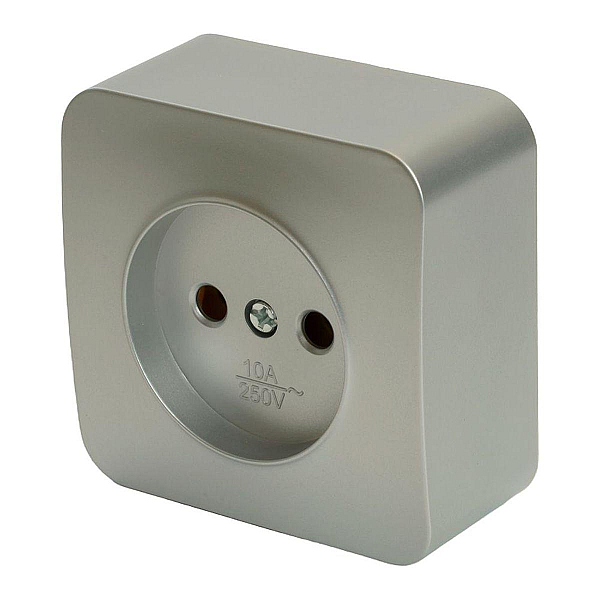 Розетка 2P Stekker София серебро MST10-11-03 49325