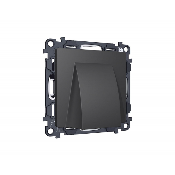 Комплект вывода кабеля с фиксатором Alfa Графит мягкое касание Quant Ambrella Volt MA915810 (AP9158, VM238)