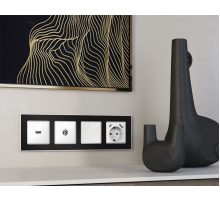 Комплект механизма TV розетки оконечной экранированной 5-1000MHz 3dB Alfa Белый глянец Quant Ambrella Volt MA113005 (AP1130, VM199)