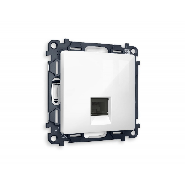 Комплект механизма компьютерной розетки RJ-45(8P8C) CAT6 со шторкой Ambrella Volt Alfa MA112010 Комплект механизма компьютерной розетки RJ-45(8P8C) CAT6 со шторкой Ambrella Volt Alfa MA112010