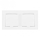 Розетка двойная (двухпостовая) с/з и шторками Arte Milano SET06-2-41-1x2 white