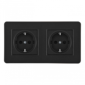 Розетка Arte Milano SET16-2-40-1x2 black