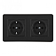 Розетка Arte Milano SET16-2-40-1x2 black