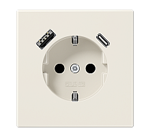 Розетка 2K+З USB Typ AC Jung LS1520-15CA