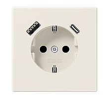 Розетка 2K+З USB Typ AC Jung LS1520-15CA