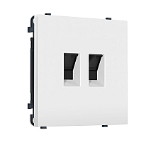 Комплект механизма компьютерной двойной розетки SIGMA Белый матовый RJ-45 Ambrella Volt MS132110 (SP1321, PR189)