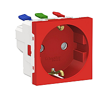 Розетка Schneider Electric Unica New Modular с/з со шторками 16A 250V NU305703