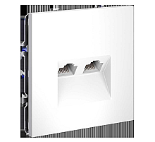 Розетка компьютерная двойная Voltum S70 VLS060202 (белый матовый)