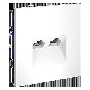 Розетка компьютерная двойная Voltum S70 VLS060202 (белый матовый)