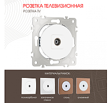 Розетка TV Arte Milano 202.43-1.white