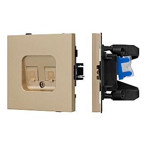 Механизм компьютерной розетки двойной SCT-TENDO-MPC2-SFPL-GD (RJ-45, CAT6) 054596