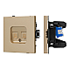 Механизм компьютерной розетки двойной SCT-TENDO-MPC2-SFPL-GD (RJ-45, CAT6) 054596