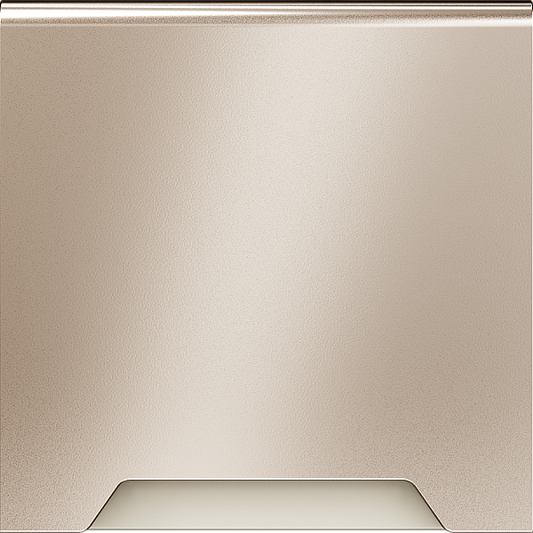 Накладка для розетки с заземлением защитными шторками и крышкой S70 Metal (платина) Voltum VLSM000810