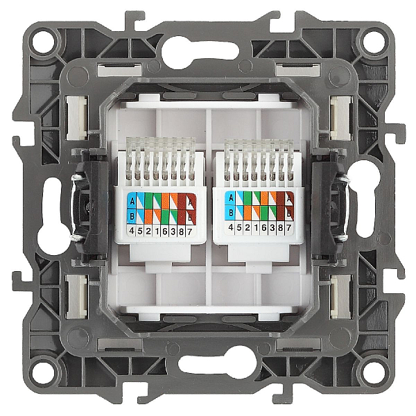 Розетка информационная 2XRJ45 ЭРА 12 12-3108-12 Б0019354