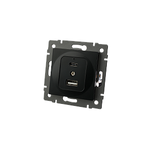 Механизм USB розетки Arlight SCT-MUAC-PL-BK-V (5V, 3A, QC4) 049838