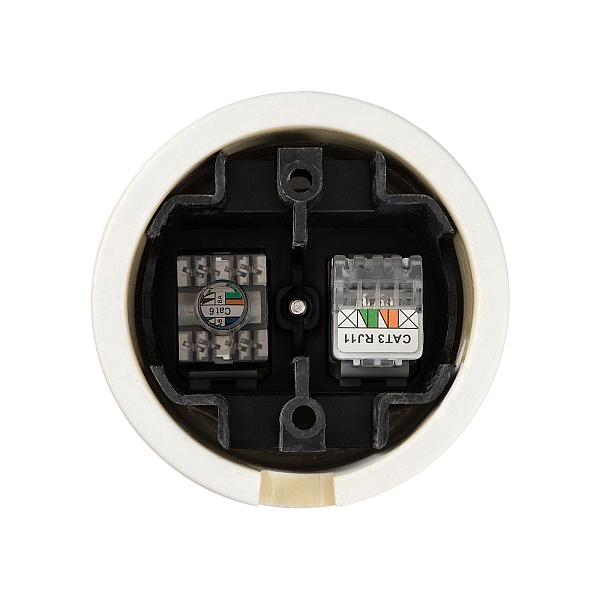 Розетка телефонная RJ11 + компьютерная RJ45 сл. кость Болонь TDM Electric SQ1820-0352