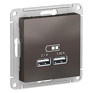 Розетка USB 2 порта Systeme Electric AtlasDesign Мокко ATN000633