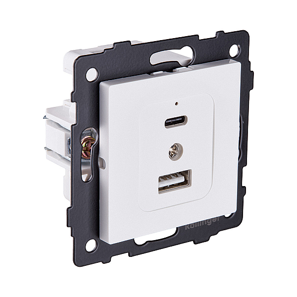 Розетка USB A+C 20W, белый матовый Kollinger REA-037WM для Aspekt, Eleganz, Reflex