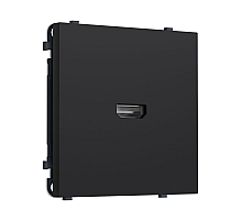 Комплект механизма розетки HDMI 2.1 SIGMA Черный Мягкое касание 30V/900MS 4K-120HZ 8K-60Hz QUANT PRO Ambrella Volt MS994030 (SP9940, PR223)
