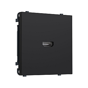 Комплект механизма розетки HDMI 2.1 SIGMA Черный Мягкое касание 30V/900MS 4K-120HZ 8K-60Hz QUANT PRO Ambrella Volt MS994030 (SP9940, PR223)