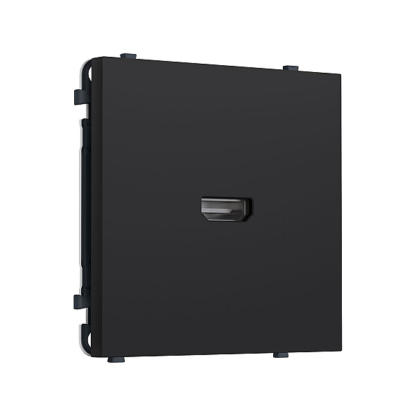 Комплект механизма розетки HDMI 2.1 SIGMA Черный Мягкое касание 30V/900MS 4K-120HZ 8K-60Hz QUANT PRO Ambrella Volt MS994030 (SP9940, PR223)