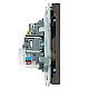 Розетка TV + компьютерная RJ-45 (механизм), Stekker Эмили, RST00-5106-09, антрацит, soft touch 49924