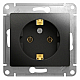 Розетка 2К+З Systeme Electric Glossa 16A 250V антрацит GSL000743