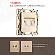 Розетка телефонная RJ11 + компьютерная RJ45 Arte Milano 217.44-1.shampan