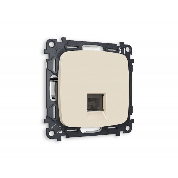 Комплект механизма телефонной розетки RJ-11(4P4C) со шторкой Ambrella Volt Omega MO332030 Комплект механизма телефонной розетки RJ-11(4P4C) со шторкой Ambrella Volt Omega MO332030