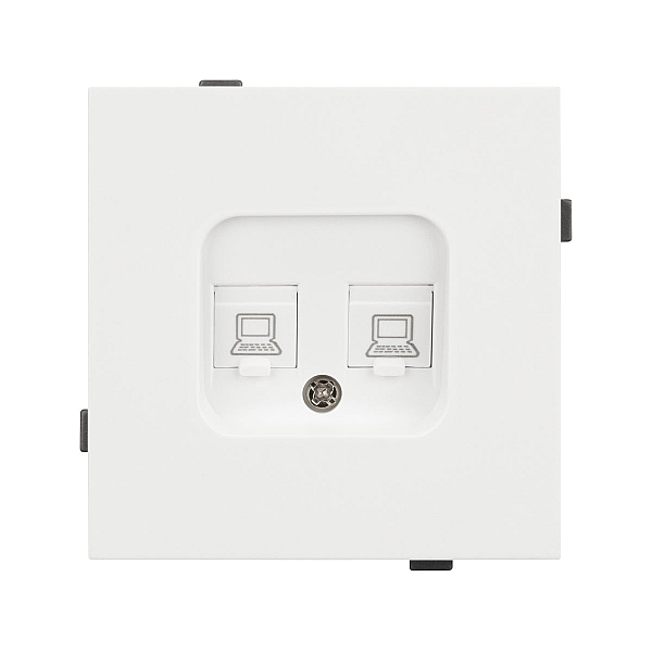 Механизм компьютерной розетки двойной SCT-TENDO-MPC2-SFPL-WH (RJ-45, CAT6) 054598