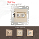 Розетка телефонная RJ11 + компьютерная RJ45 Arte Milano 203.44-1.shampan