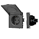 Розетка зк со шторками и крышкой софт-тач серый базальт Arlight SCT-MCP-SFPL-GR (250V, 16A) 054283(1)