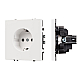 Розетка зк со шторками софт-тач белый кварц Arlight SCT-MEU-SFPL-WH (250V, 16A) 054276(1)
