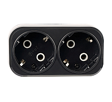 Разветвитель сетевой 2-местный Stekker 250V 16A ABS ADP16-22-20 50680