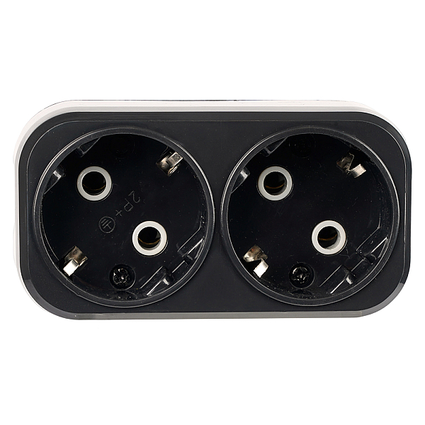 Разветвитель сетевой 2-местный Stekker 250V 16A ABS ADP16-22-20 50680