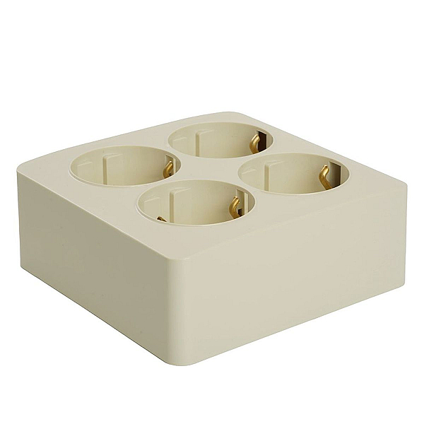 Розетка 4-местная 2P+PE Stekker София слоновая кость MST16-14S-04 49509