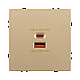 Розетка USB A+C 65W, золотой Kollinger Eclipse EC-024GD