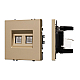 Розетка компьютерная двойная софт-тач золотой песок Arlight SCT-MPC2-SFPL-GD (2хRJ-45, CAT6) 054314(1)