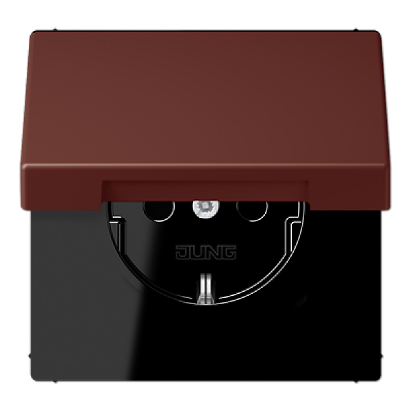 Розетка 2K+З с крышкой Jung LC1520BFKL235