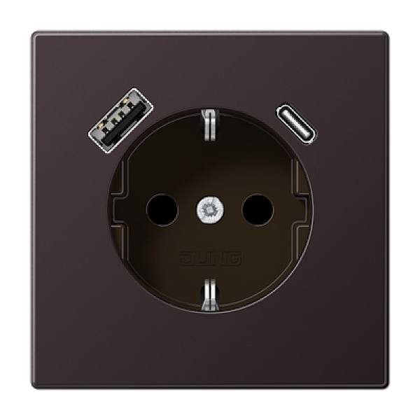 Розетка 2K+З USB Typ AC Jung AL1520-15CAD