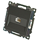 Розетка компьютерная RJ-45 Stekker Катрин графит GLS00-7107-06 49418