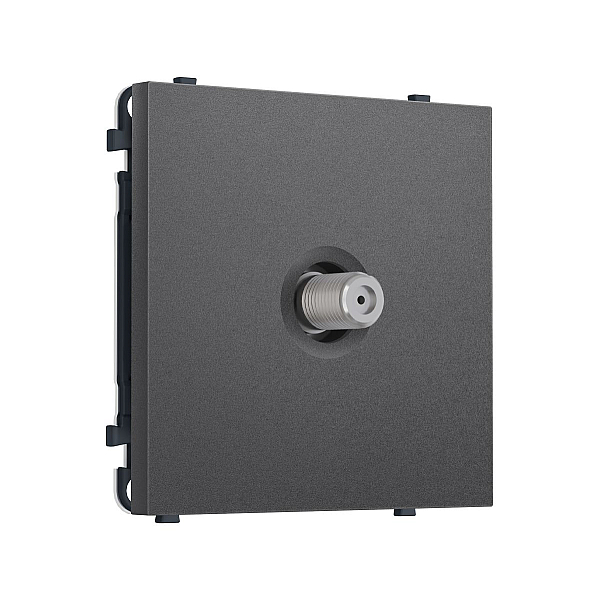 Комплект механизма TV розетки SAT SIGMA Антрацит серый 5-2400MHz 3.5dB QUANT PRO Ambrella Volt MS663050 (SP6630, PR215)