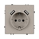 Розетка зк со шторками с USB тип А+А софт-тач кашемир Arlight SCT-MUAA-SFPL-CA (250V, 16A) 059442(1)