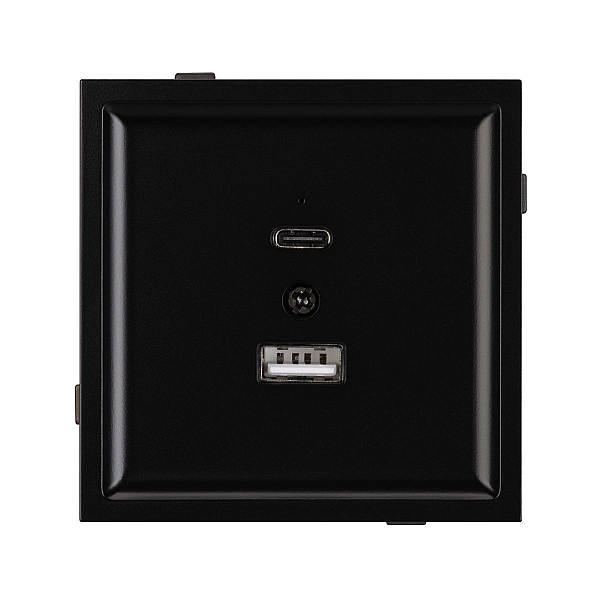 Механизм USB розетки Arlight SCT-TENDO-MUAC-PL-BK (5V, 3A, QC3) 054095