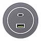 Трековая розетка Arte Milano Am-track-sockets-39 399732TS/USB-Type-C Grey
