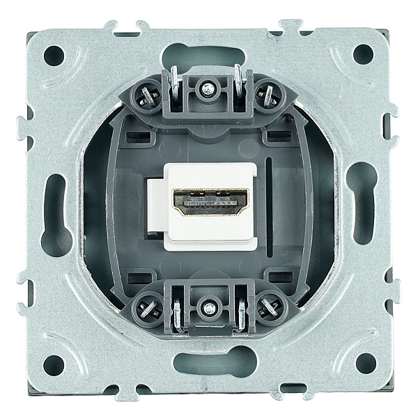 Розетка HDMI 2.0 Type A (механизм), Stekker Эмили, RST00-5118-09, антрацит, soft touch 50168