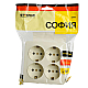 Розетка 4-местная 2P+PE Stekker София слоновая кость MST16-14S-04 49509