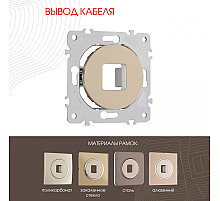 Вывод кабеля Arte Milano 202.49-1.shampan