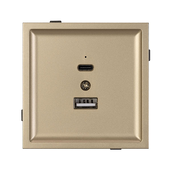Механизм USB розетки Arlight SCT-TENDO-MUAC-SFPL-GD (5V, 3A, QC3) 054537