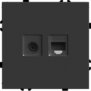 Розетка TV + компьютерная RJ-45 Stekker RST00-5106-05 Эмили 49846